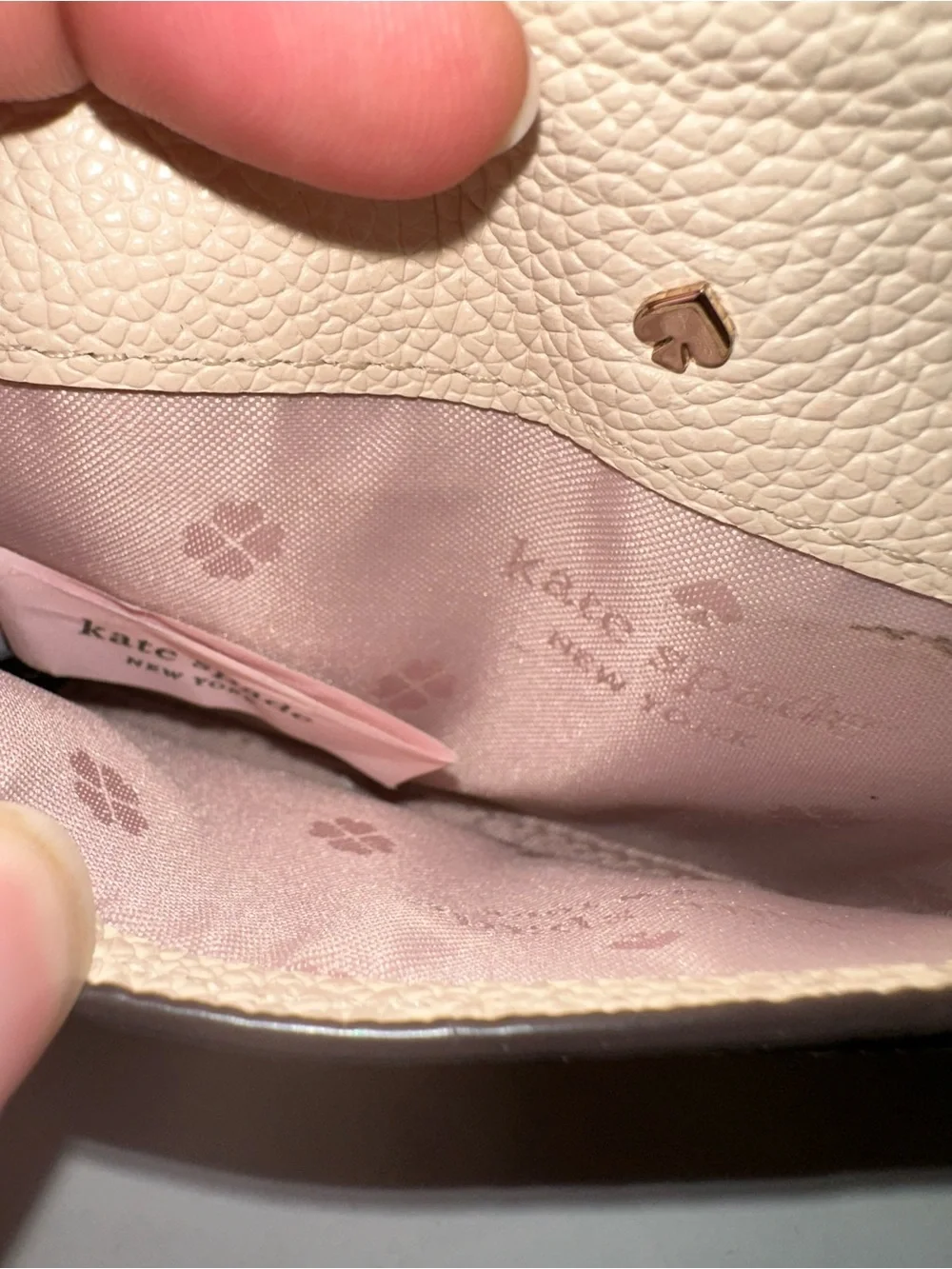 Kate Spade Leather Wallet in Beige and Tan